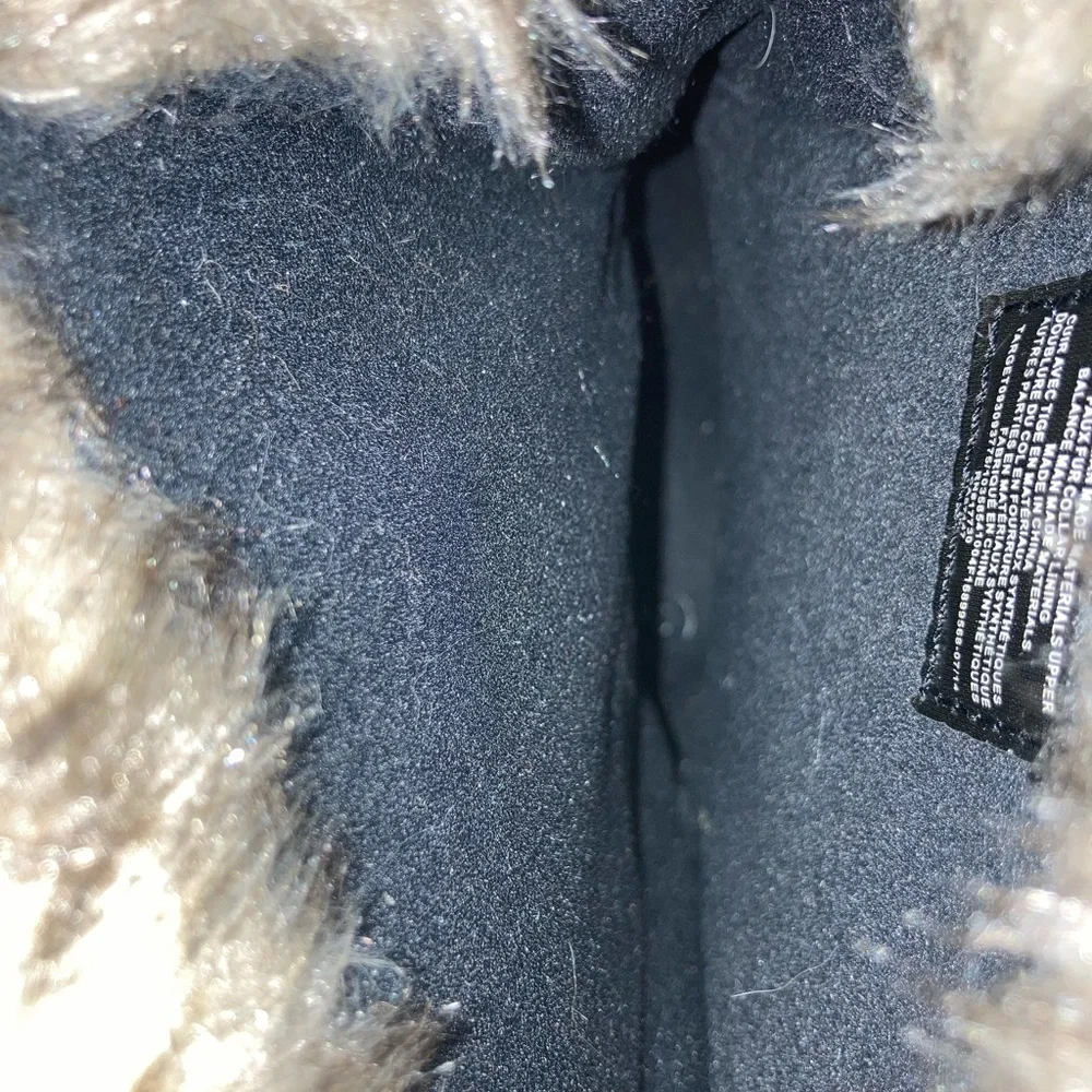 Target Black and Purple Winter Boots with Faux Fur Trim Cabincore Snow Warm Cold